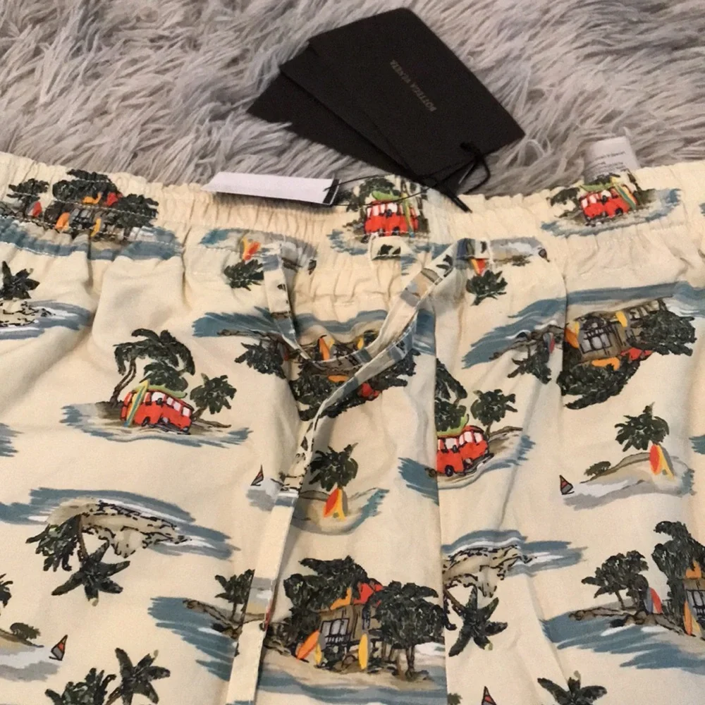 New Authentic Bottega Veneta Tropical Print Men's Swim Shorts size 48